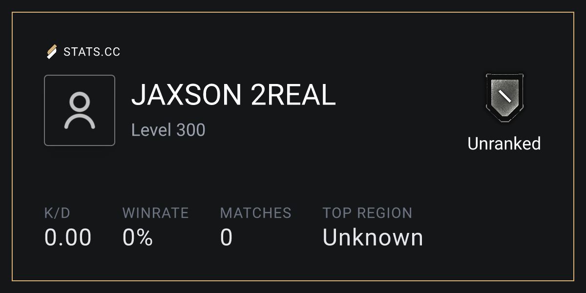 Siege Stats - Stats.CC JAXSON 2REAL - Rainbow Six Siege Player Stats