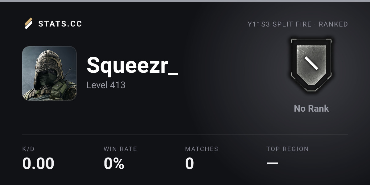 Siege Stats - Stats.CC Squeezr_ Encounters - Rainbow Six Siege Player Stats