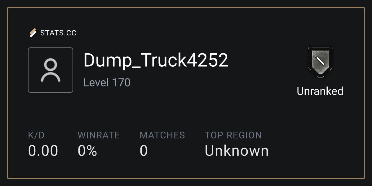 Siege Stats - Stats.CC Dump_Truck4252 - Rainbow Six Siege Player Stats