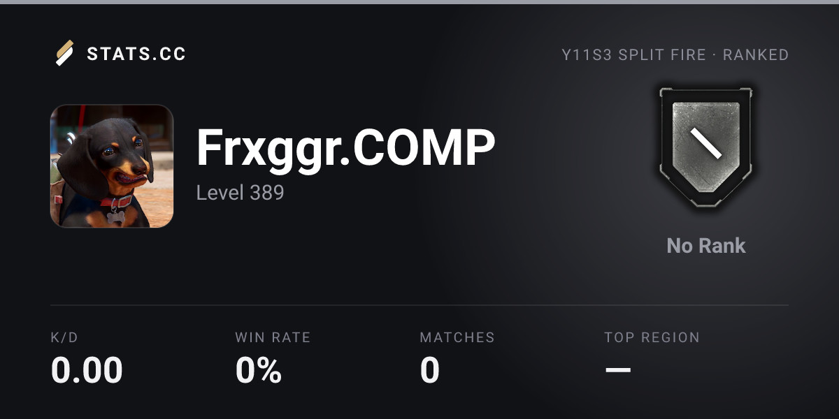 Siege Stats - Stats.CC Frxggr.COMP - Rainbow Six Siege Player Stats