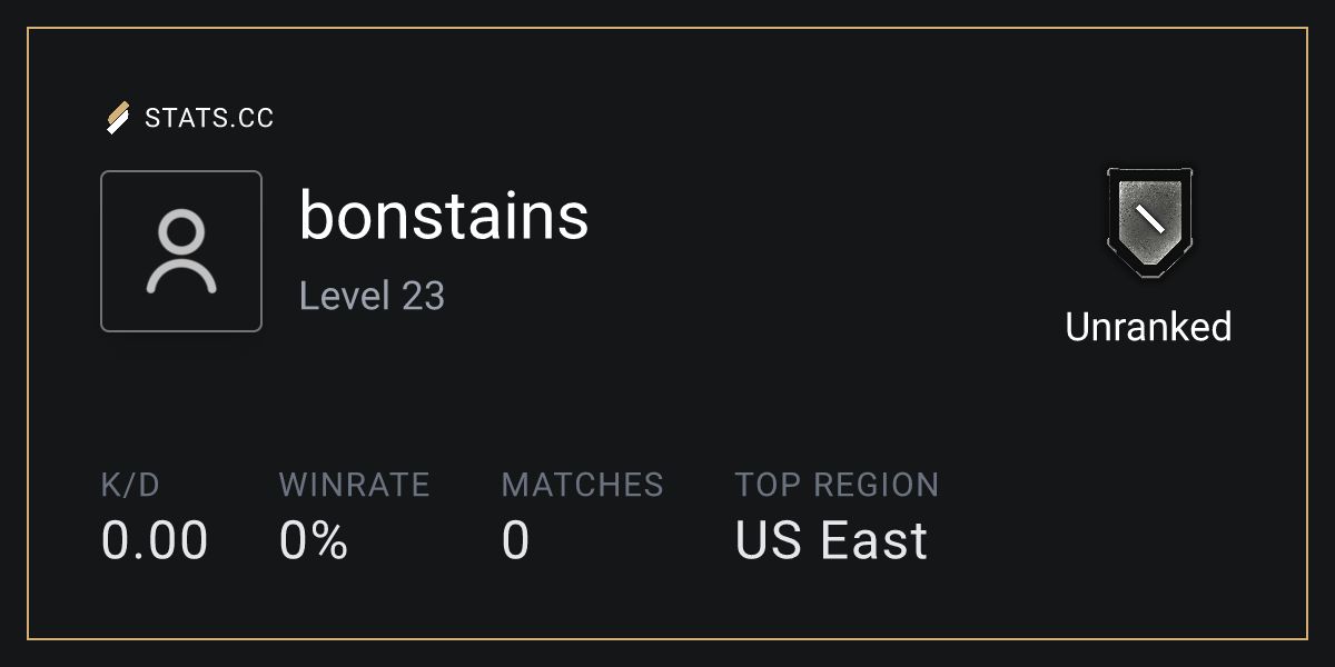 Siege Stats - Stats.CC bonstains - Rainbow Six Siege Player Stats