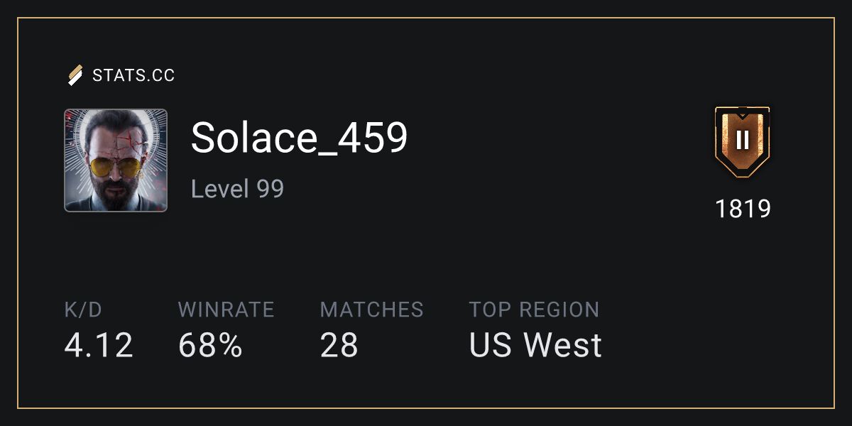 Siege Stats - Stats.CC Solace_459 - Rainbow Six Siege Player Stats