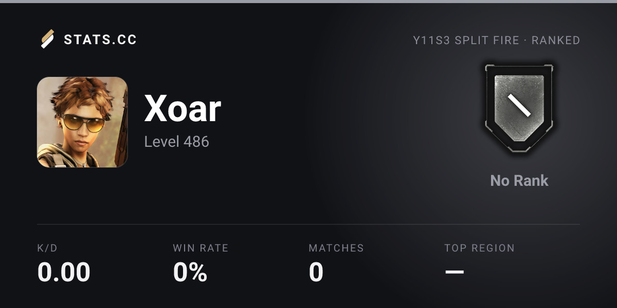 Siege Stats - Stats.CC Xoar - Rainbow Six Siege Player Stats