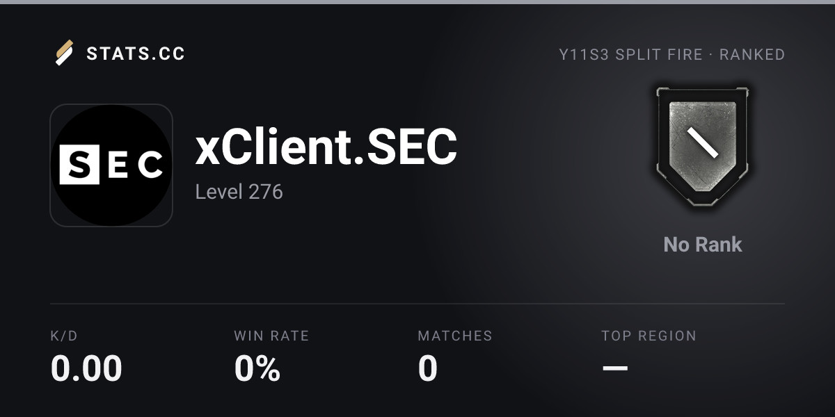 Siege Stats - Stats.CC xClient.SEC Maps - Rainbow Six Siege Player Stats